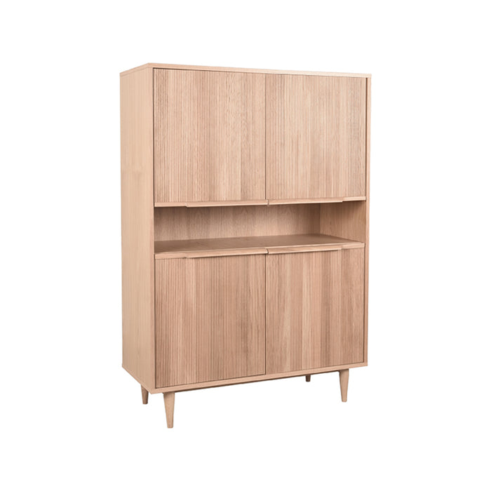 LABEL51 Opbergkast Bergkast Jule Naturel Eiken Barkast 110x49x158 cm-Bergkasten-LABEL51