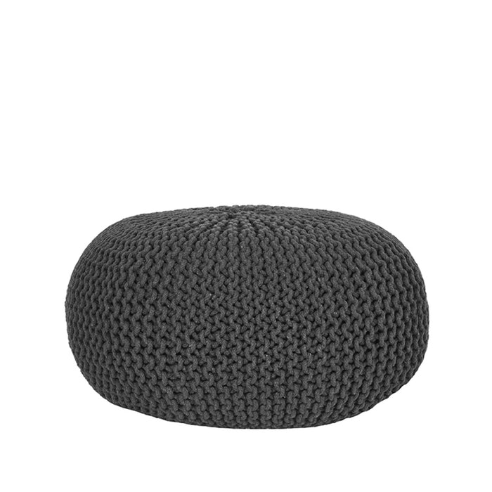 LABEL51 Poef Knitted - Antraciet - Katoen - L-Poefs-LABEL51
