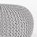LABEL51 Poef Knitted - Lichtgrijs - Katoen - L-Poefs-LABEL51
