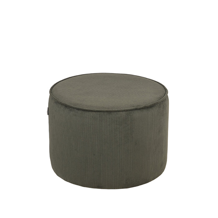 LABEL51 Poef Tibo - Army - Ribcord - 55 cm - Rond-Poefen-LABEL51