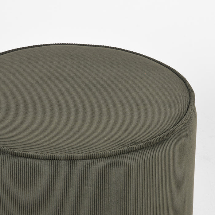 LABEL51 Poef Tibo - Army - Ribcord - 55 cm - Rond-Poefen-LABEL51