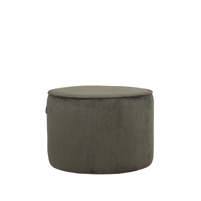 LABEL51 Poef Tibo - Army - Ribcord - 55 cm - Rond-Poefen-LABEL51
