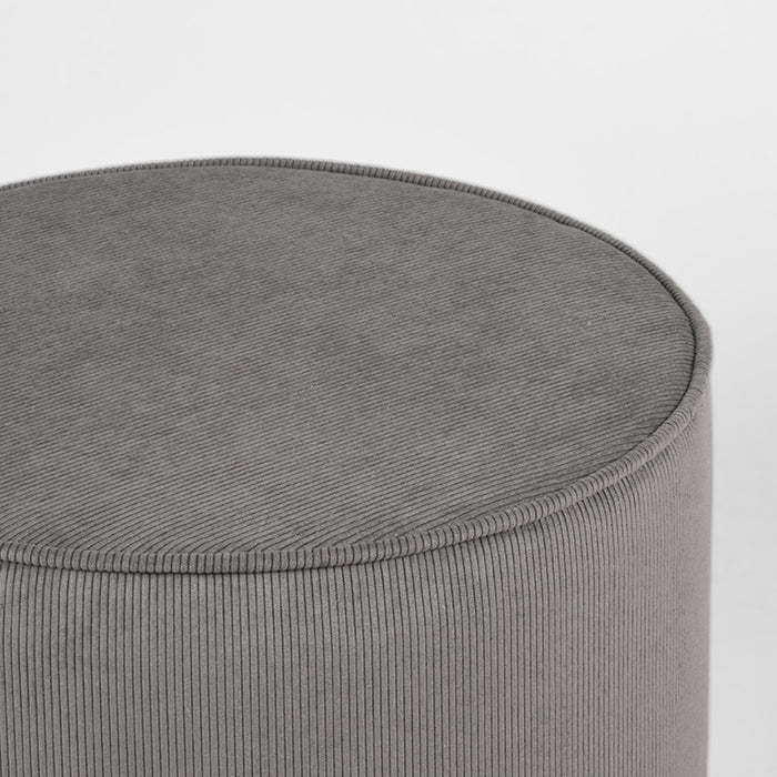 LABEL51 Poef Tibo - Donkergrijs - Ribcord - One Size-Poefen-LABEL51