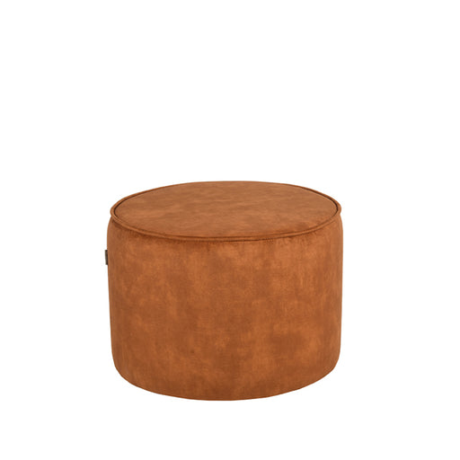 LABEL51 Poef Tibo - Oker - Velours - 55 cm - Rond-Poefen-LABEL51