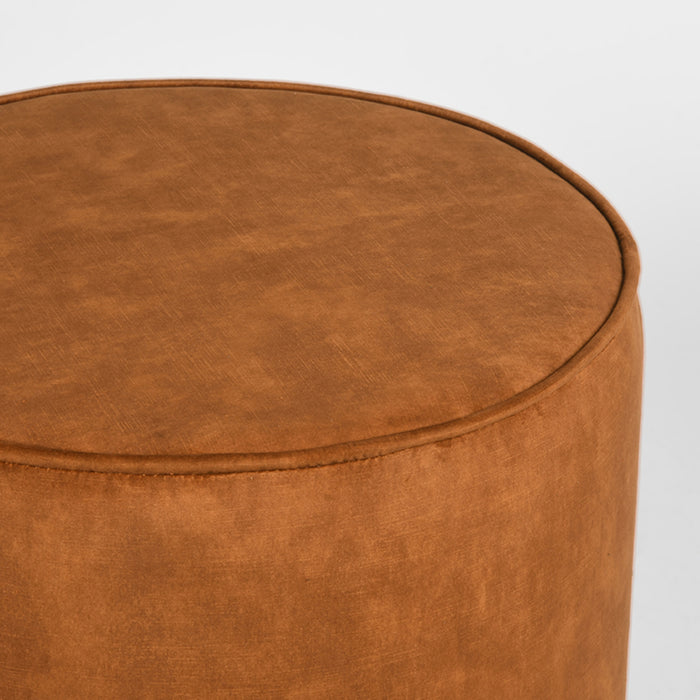 LABEL51 Poef Tibo - Oker - Velours - 55 cm - Rond-Poefen-LABEL51