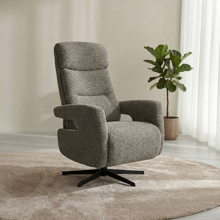 LABEL51 Relaxfauteuil Tampere Mushroom bouclé 72x88x115 cm