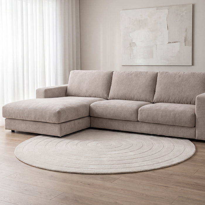 LABEL51 Round Rug Agra Ivory Polyester 200x200 cm Round