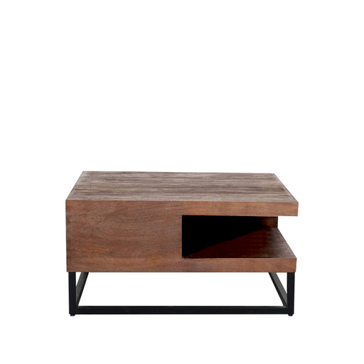 LABEL51 Salontafel Cube Nature Smooth Mangohout 80x80x40 cm-Salontafels-LABEL51