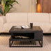 LABEL51 Salontafel Cube - Zwart - Mangohout - 80 cm-Salontafels-LABEL51