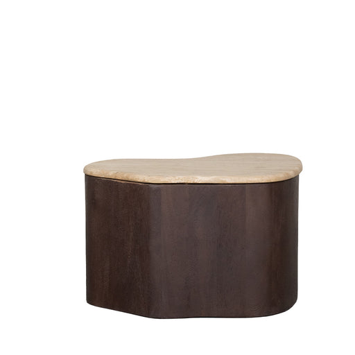 LABEL51 Salontafel Davi Travertin Espresso 50x35x31 cm-Salontafels-LABEL51