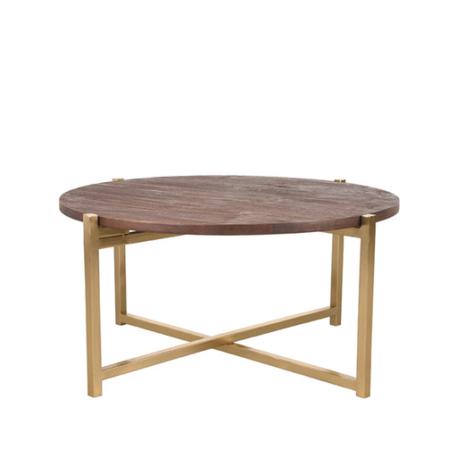 LABEL51 Salontafel Dox - Espresso - Mangohout - 70 cm - Rond-Salontafels-LABEL51