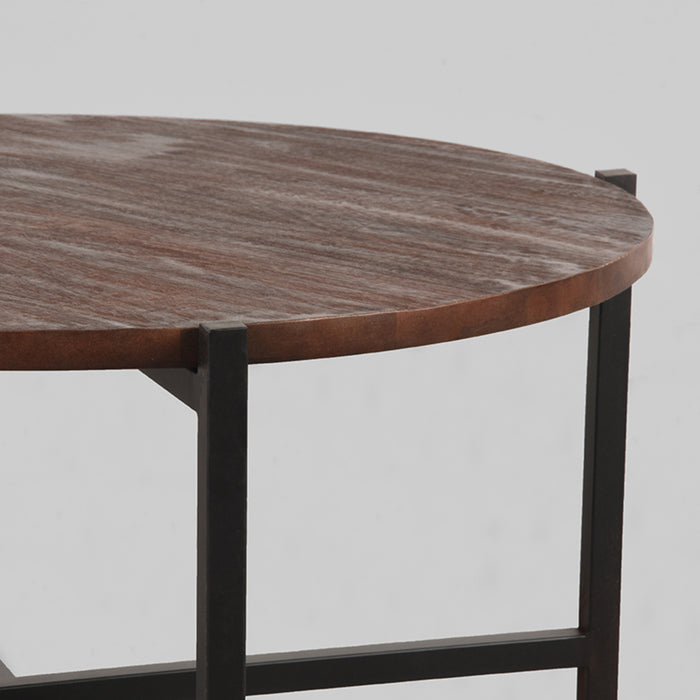 LABEL51 Salontafel Dox - Espresso - Mangohout - 70 cm - Zwart-Salontafels-LABEL51