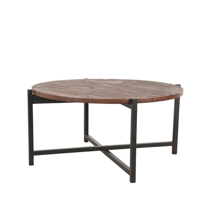 LABEL51 Salontafel Dox - Espresso - Mangohout - 70 cm - Zwart-Salontafels-LABEL51