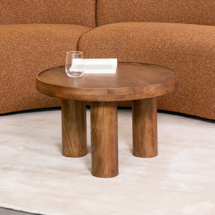 Couchtisch Elly - Nature Smooth - Mangoholz - 60 cm - Rund