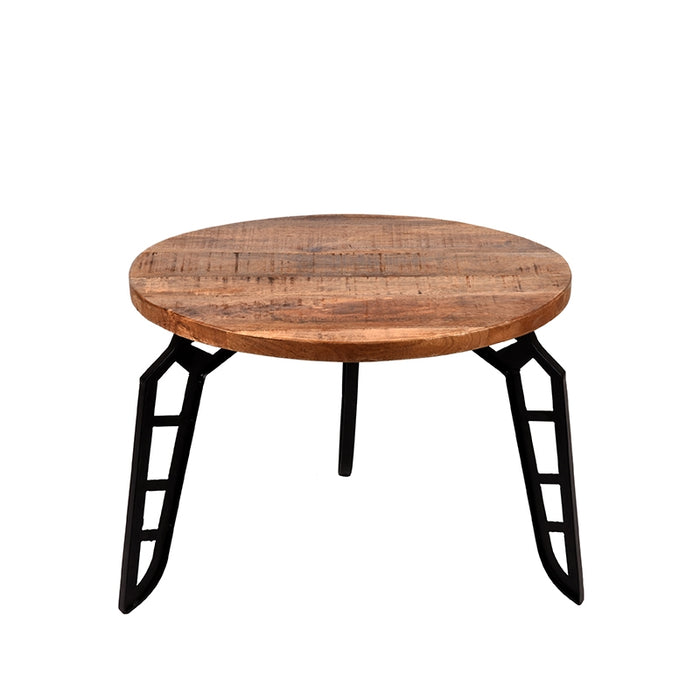 LABEL51 Salontafel Flintstone - Rough - Mangohout - 60 cm - Rond-Salontafels-LABEL51