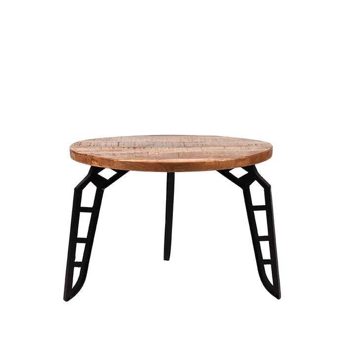 LABEL51 Salontafel Flintstone - Rough - Mangohout - 60 cm - Rond-Salontafels-LABEL51