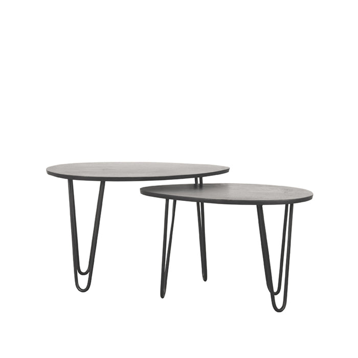 LABEL51 Salontafel Frisk Zwart Mangohout 68 cm 68x43x44 cm-Salontafels-LABEL51