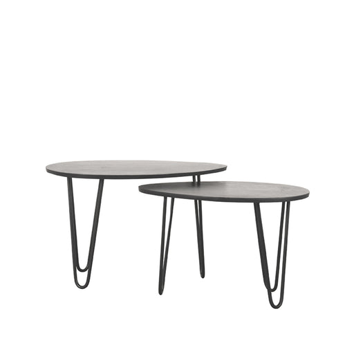 LABEL51 Salontafel Frisk - Zwart - Mangohout - 68 cm-Salontafels-LABEL51