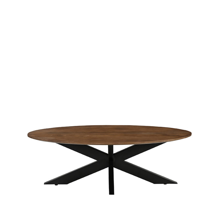 LABEL51 Salontafel James Nature Smooth Mangohout 130 cm Ovaal-Salontafels-LABEL51