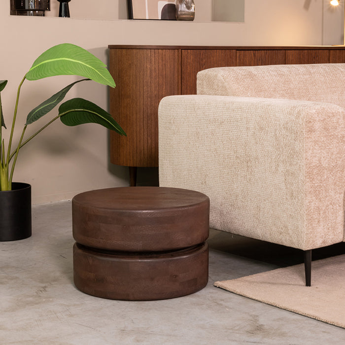 LABEL51 Salontafel Milly - Espresso - Mangohout - 50 cm-Salontafels-LABEL51