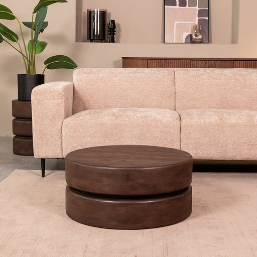 LABEL51 Salontafel Milly Espresso Mangohout 70 cm Rond 70x70x31 cm-Salontafels-LABEL51