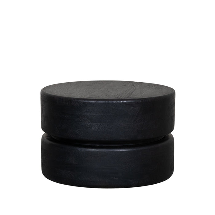 LABEL51 Salontafel Milly - Zwart - Mangohout - 50 cm-Salontafels-LABEL51