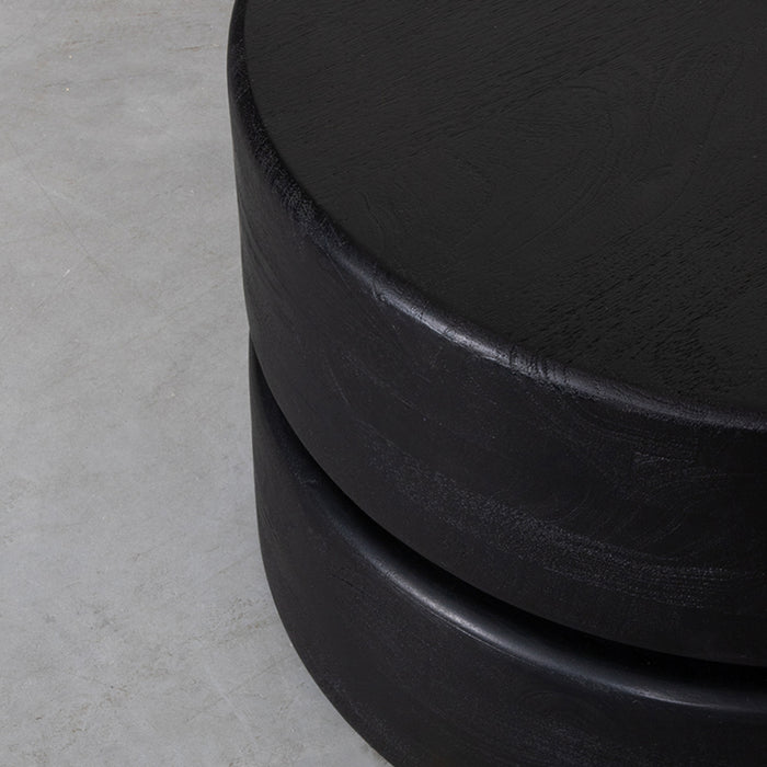 LABEL51 Salontafel Milly - Zwart - Mangohout - 50 cm-Salontafels-LABEL51