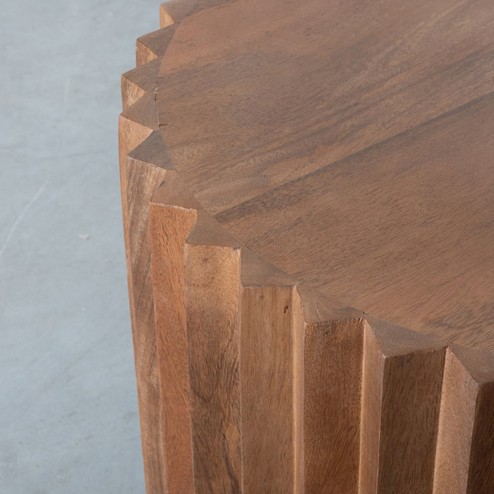 LABEL51 Salontafel Novan - Nature - Mangohout - 50 cm - Rond-Salontafels-LABEL51