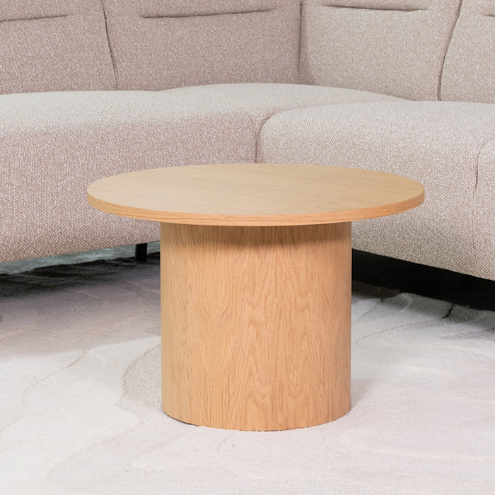 LABEL51 Salontafel Oliva - Naturel - Eiken - 60 cm - Rond-Salontafels-LABEL51