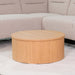 LABEL51 ronde salontafel Oliva van naturel eikenhout met een diameter van 70 cm voor een modern interieur.