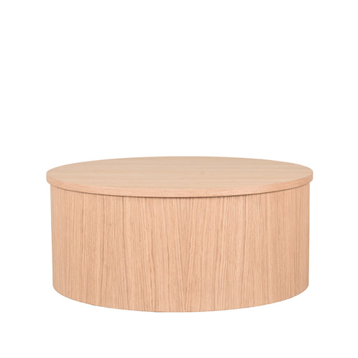 LABEL51 Salontafel Oliva - Naturel - Eiken - 70 cm - Rond-Salontafels-LABEL51