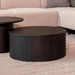 LABEL51 Salontafel Oliva - Zwart - Eiken - 70 cm - Rond-Salontafels-LABEL51