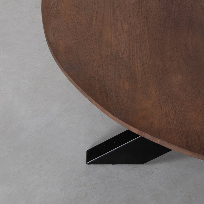 LABEL51 Salontafel Otis Espresso Mangohout 80 cm Rond 80x80x43 cm-Salontafels-LABEL51