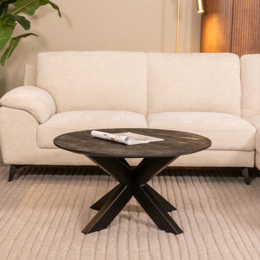 LABEL51 Salontafel Otis Zwart Mangohout 80 cm Rond 80x80x43 cm-Salontafels-LABEL51