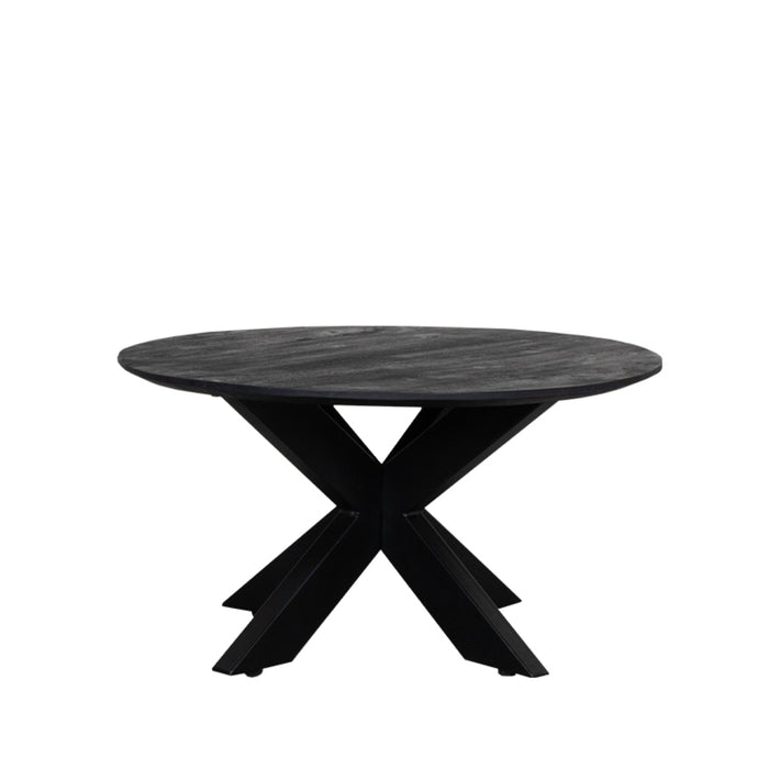 LABEL51 Salontafel Otis Zwart Mangohout 80 cm Rond 80x80x43 cm-Salontafels-LABEL51