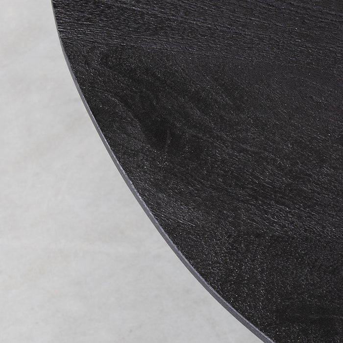 LABEL51 Otis Couchtisch - Schwarz - Mangoholz - 80 cm - Rund