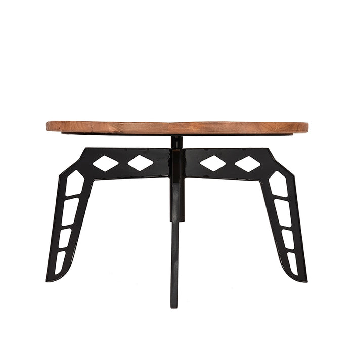 LABEL51 Salontafel Pebble - Rough - Mangohout - 80 cm - Rond-Salontafels-LABEL51