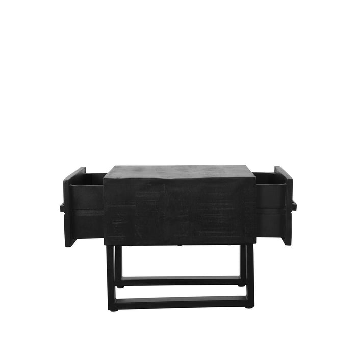 LABEL51 Salontafel Santos - Zwart - Mangohout - 50 cm-Salontafels-LABEL51