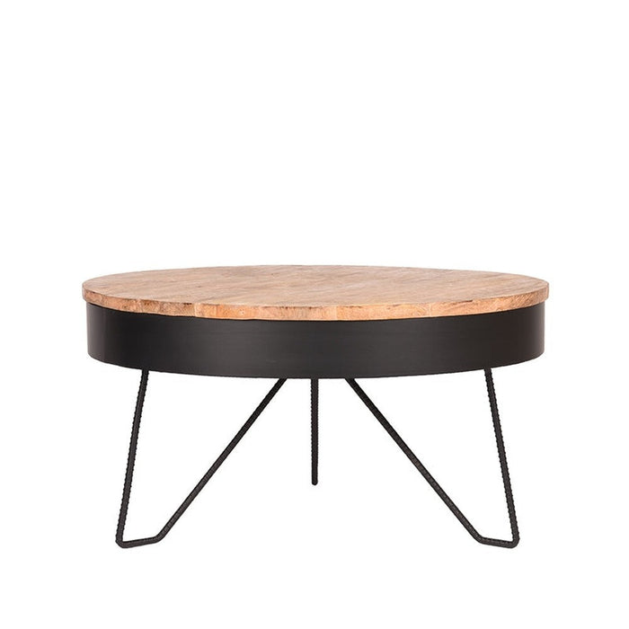 LABEL51 Salontafel Saran - Zwart - Metaal - 80 cm - Rond-Salontafels-LABEL51