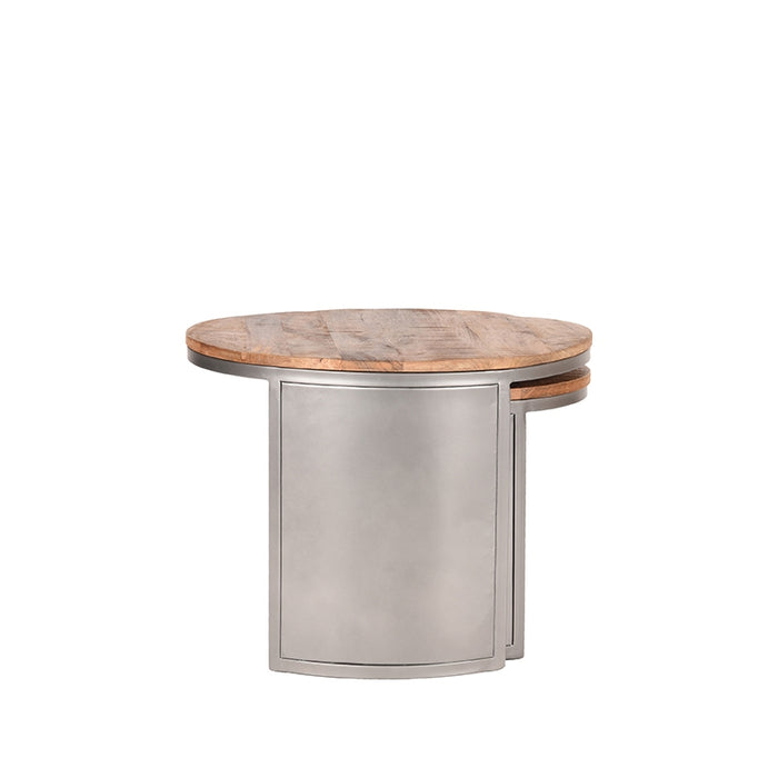 LABEL51 Salontafel Set Bunch - Rough - Mangohout - 60 cm - Rond-Salontafels-LABEL51
