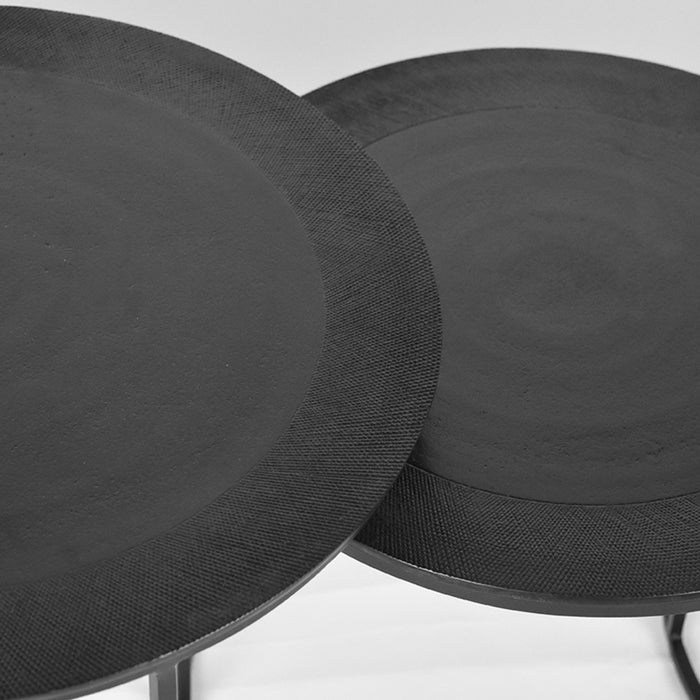 LABEL51 Salontafel Set Tres Zwart Metaal 55 cm 55x55x45 cm-Salontafels-LABEL51