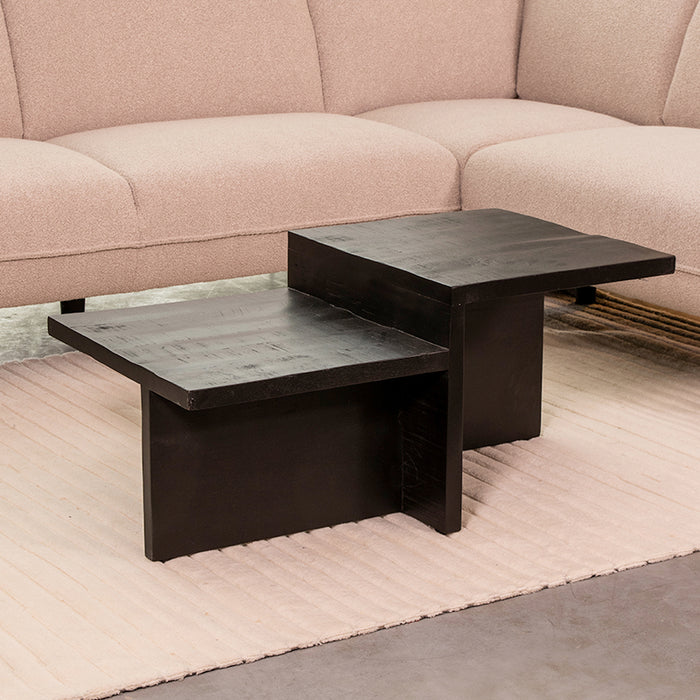 LABEL51 Salontafel Skip - Zwart - Mangohout - 90 cm-Salontafels-LABEL51