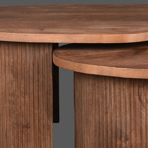 LABEL51 Salontafelset Timon Espresso Mangohout 100 cm-Salontafels-LABEL51
