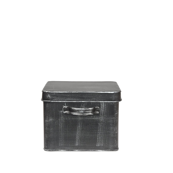 LABEL51 SchoenpoetsOpbergkist - Antiek Zwart - Metaal - One Size-Opbergdozen en manden-LABEL51