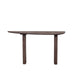 LABEL51 sidetable Wow van espresso mangohout met een ovaal blad, afmeting 135x40x75 cm.