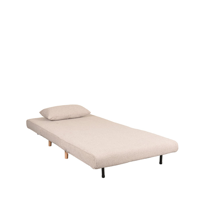 LABEL51 Slaapbank Single - Naturel - Boucle - Single | Naturel Poot-Slaapbanken-LABEL51