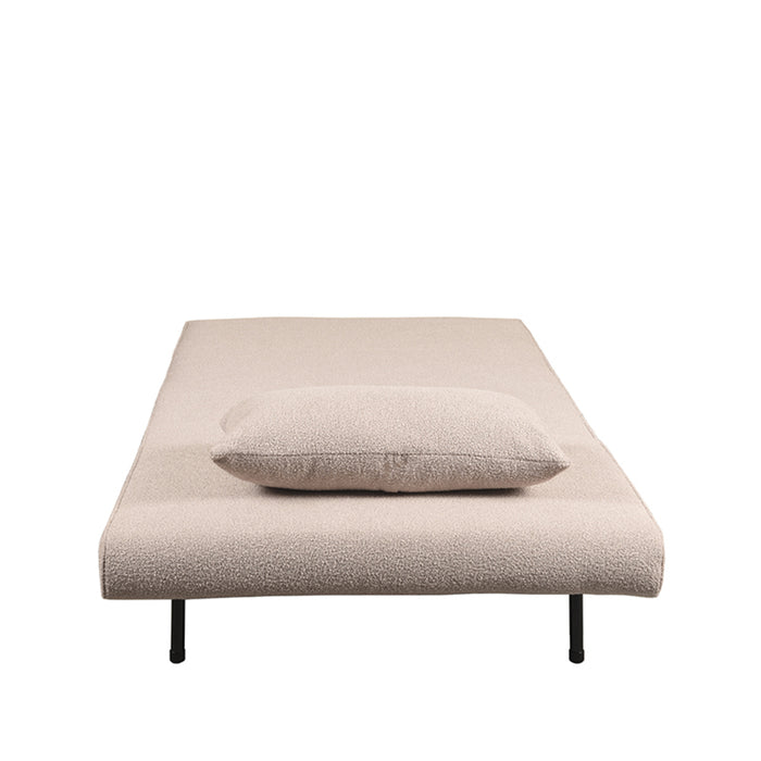 LABEL51 Single Bed Sofa Naturel Boucle Single | Black Legs 101x90x81 cm