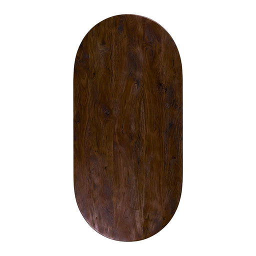 LABEL51 Tafelblad Halve Cirkel Espresso 220x100x5 cm-Tafelbladen-LABEL51