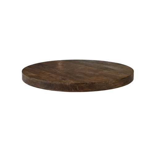 LABEL51 Tafelblad Rond Mangohout Espresso 120x120-Tafelbladen-LABEL51