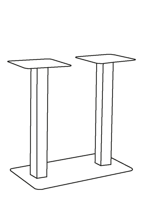 LABEL51 Tischbein Doppel-Hunter Metall 70x40x72 cm